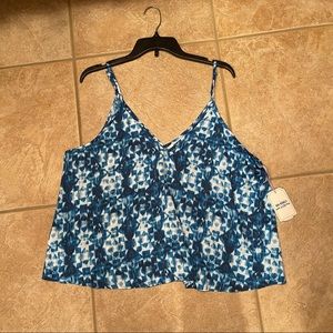 Blue kaleidoscope tank top